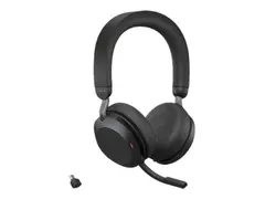 Jabra Evolve2 75 - Hodesett - on-ear Bluetooth - tr&#229;dl&#248;s - aktiv st&#248;ydemping - USB-C - lydisolerende - svart - Optimert for UC
