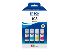 Epson 103 Multipack - 4-pack - svart, gul, cyan, magenta original - blekkrefill - for Epson L1210, L3210, L3211, L3256, L3260, L3266; EcoTank L11050, L1250, L3210, L3250, L3260