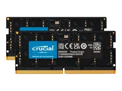 Crucial - DDR5 - sett - 64 GB: 2 x 32 GB SO DIMM 262-pin - 4800 MHz / PC5-38400 - CL40 - 1.1 V - ikke-bufret - ikke-ECC
