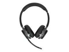 Targus AEH104GL - Hodesett - on-ear - konvertibel Bluetooth - trådløs, kablet - 3,5 mm jakk - lydisolerende - svart