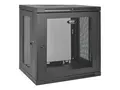 Eaton Tripp Lite Series 12U Wall Mount Rack Enclosure Server Cabinet w/ Door &amp; Side Panels Rack skap - veggmonterbar - svart - 12U - 19&quot;