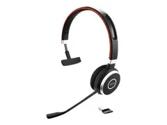 Jabra Evolve 65 SE MS Mono - Hodesett - on-ear Bluetooth - trådløs - USB - Certified for Microsoft Teams - for Jabra Evolve; LINK 380a MS