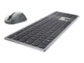 Dell Premier Multi-Device KM7321W - Tastatur- og mussett trådløs - 2.4 GHz, Bluetooth 5.0 - QWERTY - Pan Nordic - titangrå - for Latitude 7320 Detachable; XPS 17 9710