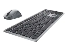Dell Premier Multi-Device KM7321W Tastatur- og mussett - tr&#229;dl&#248;s - 2.4 GHz, Bluetooth 5.0 - QWERTY - Pan Nordic - titangr&#229; - for Latitude 7320 Detachable; XPS 17 9710