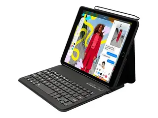 NutKase NK - Tastatur og folioveske (boks) Bluetooth - skifergrå tastatur, skifergrå boks - for Apple 10.2-inch iPad (7. generasjon, 8. generasjon, 9. generasjon)