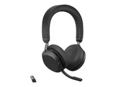 Jabra Evolve2 75 - Hodesett - on-ear Bluetooth - trådløs - aktiv støydemping - USB-A - lydisolerende - svart - Optimert for UC