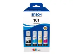 Epson 101 Multipack - 4-pack - svart, gul, cyan, magenta original - blekkbeholder - for Epson L4260, L4266, L6190, L6260, L6270, L6276, L6290; EcoTank L14150, L4260, L6270, L6290