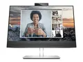 HP E24m G4 Conferencing - E-Series LED-skjerm - 23.8&quot; - 1920 x 1080 Full HD (1080p) @ 75 Hz - IPS - 300 cd/m&#178; - 1000:1 - 5 ms - HDMI, DisplayPort, USB-C - h&#248;yttalere - s&#248;lv (stativ), svart hode