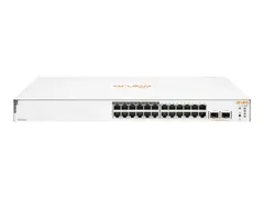 HPE Networking Instant On 1830 24G 12p Class4 PoE 2SFP 195W Switch Switch - smart - 12 x 10/100/1000 + 12 x 10/100/1000 (PoE+) + 2 x Gigabit SFP - stasjon&#230;r, rackmonterbar - PoE+ (195 W)