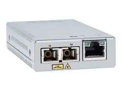 Allied Telesis AT MMC200/SC - Fibermedieomformer 100Mb LAN - 100Base-TX, 10Base-T, 100Base-FX - RJ-45 / SC flermodus - opp til 2 km - 1310 nm - TAA-samsvar