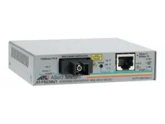 Allied Telesis AT FS238B/1 - Fibermedieomformer 100Mb LAN - 10Base-T, 100Base-FX, 100Base-TX - RJ-45 / SC-enkeltmodus - opp til 15 km - 1550 (TX) / 1310 (RX) nm