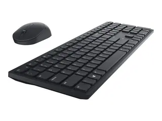 Dell Pro KM5221W - Tastatur- og mussett tr&#229;dl&#248;s - 2.4 GHz - QWERTY - Pan Nordic - svart - for Latitude 3320, 3520, 7320 Detachable; Vostro 15 3515; XPS 17 9710