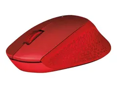 Logitech M330 SILENT PLUS - Mus 3 knapper - trådløs - 2.4 GHz - USB trådløs mottaker - rød