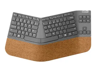 Lenovo Go Split - Tastatur - trådløs - 2.4 GHz Nordisk - stormgrå