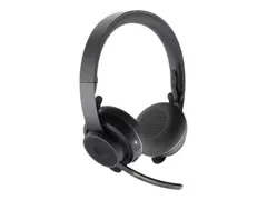 Logitech Zone Wireless - Hodesett on-ear - Bluetooth - tr&#229;dl&#248;s - aktiv st&#248;ydemping - lydisolerende - grafitt - Certified for Microsoft Teams