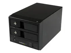 StarTech.com USB 3.0 / eSATA Hot Swap HDD Enclosure with UASP 2-Bay Trayless 3.5&quot; SATA III (6 Gbps) Hard Drive Enclosure (S352BU33RER) - Harddiskarray - 2 br&#248;nner (SATA-600) 0 - USB 3.0, SATA 6Gb/s (ekstern) - for P/N: SVA12M5NA