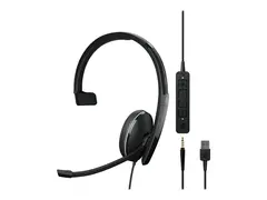 EPOS ADAPT 135T USB II - ADAPT 100 Series hodesett - on-ear - kablet - USB, 3,5 mm jakk - svart - Certified for Microsoft Teams, Optimert for UC