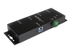 StarTech.com 4-Port USB 3.0 Hub - Metal Industrial USB-A Hub Wall or Desk Mountable USB Data Hub - TAA Compliant USB Expander Hub (ST4300USBM) - hub - 4 porter