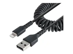STARTECH.COM 1m 3ft USB to Lightning Cable MFi Certified Coiled iPhone Charg