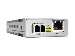 Allied Telesis AT MMC2000/LC - Fibermedieomformer 1GbE - 1000Base-T, 100Base-TX, 10Base-T, 1000Base-SX - RJ-45 / 2x LC multimodus - opp til 500 m - 850 nm