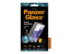 PanzerGlass Case Friendly - Skjermbeskyttelse for mobiltelefon glass - krystallklar, svart rand - for Samsung Galaxy S21 Ultra 5G