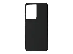 KEY - Baksidedeksel for mobiltelefon væskesilikon - svart - for Samsung Galaxy S21 Ultra 5G