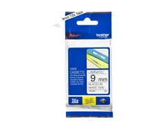 Brother TZe-221 - Selv-adhesiv - svart p&#229; hvitt Rull (0,9 cm x 8 m) 1 kassett(er) laminert teip - for Brother PT-D210, D600, H110, P750, P950; P-Touch PT-E310, E550; P-Touch Cube PT-P300, P910