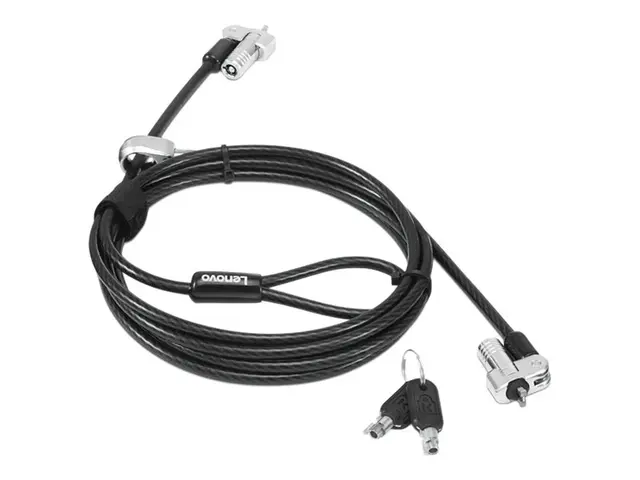 Kensington NanoSaver Twin Head - Sikkerhetskabellås svart - 1.8 m - for ThinkCentre M75t Gen 2; ThinkPad L13 Yoga Gen 3; T14s Gen 3; X13 Gen 3 