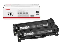 Canon 718 Black - 2-pack - svart - original tonerpatron - for i-SENSYS LBP7210, LBP7660, LBP7680, MF728, MF729, MF8340, MF8360, MF8540, MF8550, MF8580