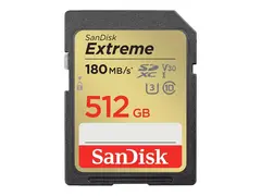 SanDisk Extreme - Flashminnekort - 512 GB Video Class V30 / UHS-I U3 / Class10 - SDXC UHS-I