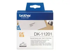 Brother DK-11201 - Svart p&#229; hvitt - 29 x 90 mm 400 etikett(er) (1 rull(er) x 400 adresselapper for Brother QL-1050, 1060, 1110, 500, 550, 560, 570, 580, 600, 650, 700, 710, 720, 820