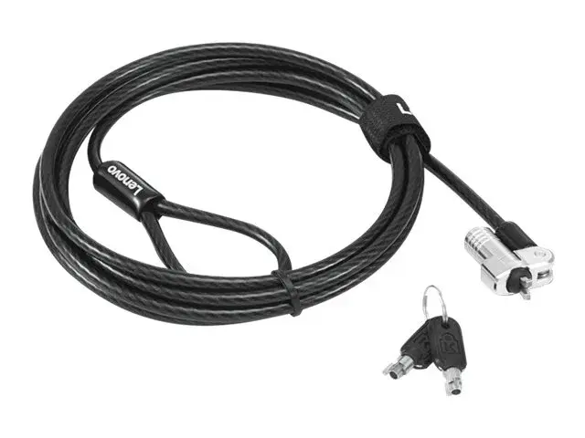 Kensington NanoSaver MasterKey Cable Lock Sikkerhetskabellås - svart - 1.8 m - for ThinkCentre M75t Gen 2; ThinkPad L13 Yoga Gen 3; T14s Gen 3; X13 Gen 3 
