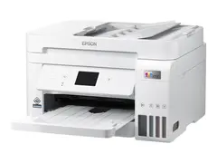 Epson EcoTank ET-4856 - Multifunksjonsskriver farge - ink-jet - p&#229;fyllbar - A4 (medie) - opp til 15.5 spm (trykking) - 250 ark - 33.6 kbps - USB, LAN, Wi-Fi - hvit
