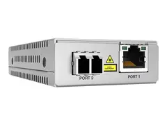 Allied Telesis AT MMC2000LX/LC - Fibermedieomformer 1GbE - 10Base-T, 100Base-TX, 1000Base-T, 1000Base-LX, 1000Base-LC - RJ-45 / LC/LX-enkeltmodus - opp til 20 km - 1310 nm - TAA-samsvar