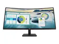 HP P34hc G4 - P-Series - LED-skjerm - kurvet 34&quot; - 3440 x 1440 WQHD @ 60 Hz - VA - 250 cd/m&#178; - 3500:1 - 5 ms - HDMI, DisplayPort, USB-C - h&#248;yttalere - svart