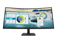 HP P34hc G4 - P-Series - LED-skjerm - kurvet 34" - 3440 x 1440 WQHD @ 60 Hz - VA - 250 cd/m² - 3500:1 - 5 ms - HDMI, DisplayPort, USB-C - høyttalere - svart