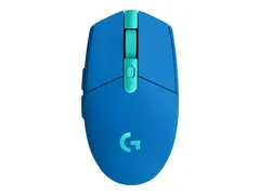 Logitech G G305 - Mus - optisk 6 knapper - trådløs - 2.4 GHz - USB trådløs mottaker - blå