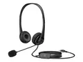HP G2 - Hodesett - on-ear - kablet - USB skyggesvart
