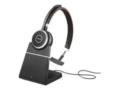 Jabra Evolve 65 SE MS Mono - Hodesett - on-ear Bluetooth - trådløs - USB - med ladestativ - Certified for Microsoft Teams - for Jabra Evolve; LINK 380a MS
