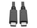 EATON TRIPPLITE USB-C Cable M/M - USB 3.1 Gen 2 10Gbps 5A Rating Thunderbolt
