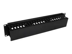 StarTech.com Horizontal 2U Server Rack Cable Management Finger Duct w/ Cover 19&quot; Network Rack Wire Duct Raceway Panel - Slotted Wire Duct (CMDUCT2U) - rackkabelstyringspanel - 2U