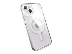 Speck Presidio Perfect-Clear - Baksidedeksel for mobiltelefon MagSafe-samsvar - gummi - blank - for Apple iPhone 13