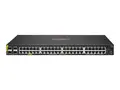 HPE Aruba Networking CX 6100 48G Class4 PoE 4SFP+ 740W Switch Switch - L3 - Styrt - 48 x 10/100/1000 (PoE+) + 4 x 1 Gigabit / 10 Gigabit SFP+ (opplink) - side til side-luftflyt - rackmonterbar, veggmonterbar - PoE+ (740 W) - CTO