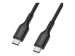 OtterBox - USB-kabel - 24 pin USB-C (hann) til 24 pin USB-C (hann) USB 2.0 - 3 A - 1 m - svart
