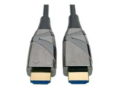 Eaton Tripp Lite Series 4K HDMI Fiber Active Optical Cable (AOC) 4K 60 Hz, HDR, 4:4:4 (M/M), 50 m - HDMI-kabel - HDMI hann til HDMI hann - 50 m - hybridkobber / fiberoptikk - svart - Active Optical Cable (AOC), 4K-st&#248;tte