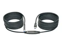 Eaton Tripp Lite Series 25ft USB 3.0 SuperSpeed Active Repeater Cable A Male/B Male 25&#39; USB-kabel - USB Type B (hann) til USB-type A (hann) - USB 3.0 - 7.62 m - aktiv - svart