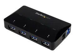 StarTech.com 4-Port USB 3.0 Hub plus Dedicated Charging Port 1 x 2.4A Port - Desktop USB Hub and Fast-Charging Station (ST53004U1C) - USB-periferdelesvitsj - 4 porter