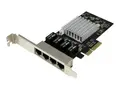 StarTech.com 4 Port PCIe Network Card - RJ45 Port Intel i350 Chipset - Ethernet Server / Desktop Network Card - Dual Gigabit NIC Card (ST4000SPEXI) - nettverksadapter - PCIe x4