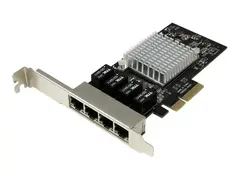 StarTech.com 4 Port PCIe Network Card RJ45 Port - Intel i350 Chipset - Ethernet Server / Desktop Network Card - Dual Gigabit NIC Card (ST4000SPEXI) - nettverksadapter - PCIe x4