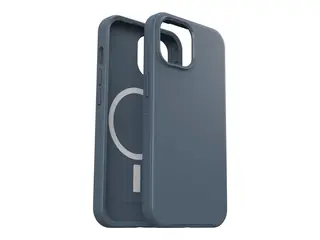 OtterBox Symmetry Series - Baksidedeksel for mobiltelefon MagSafe-samsvar - polykarbonat, syntetisk gummi, sølvfosfatglass - skjønn (blått) - for Apple iPhone 15